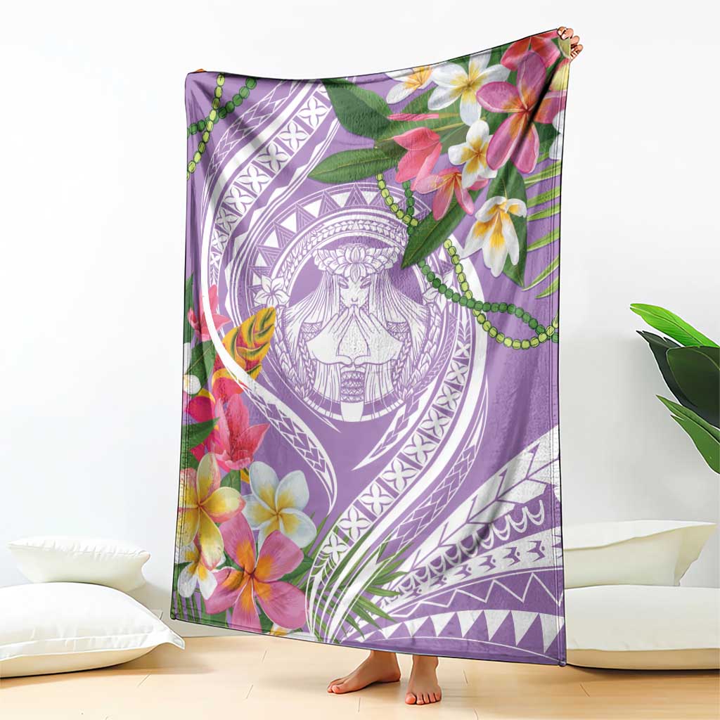 Aloha Hawaii Kauai Blanket Frangipani Mix Mokihana Lei