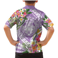 Aloha Hawaii Kauai Family Matching Mermaid Dress and Hawaiian Shirt Frangipani Mix Mokihana Lei LT7 - Polynesian Pride