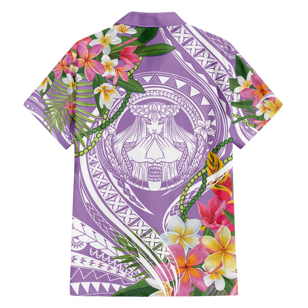 Aloha Hawaii Kauai Family Matching Off Shoulder Maxi Dress and Hawaiian Shirt Frangipani Mix Mokihana Lei LT7 - Polynesian Pride