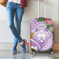Aloha Hawaii Kauai Luggage Cover Frangipani Mix Mokihana Lei
