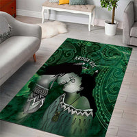 New Zealand Aroha Koe Mama Area Rug Maori Hongi - Pounamu LT7 - Polynesian Pride
