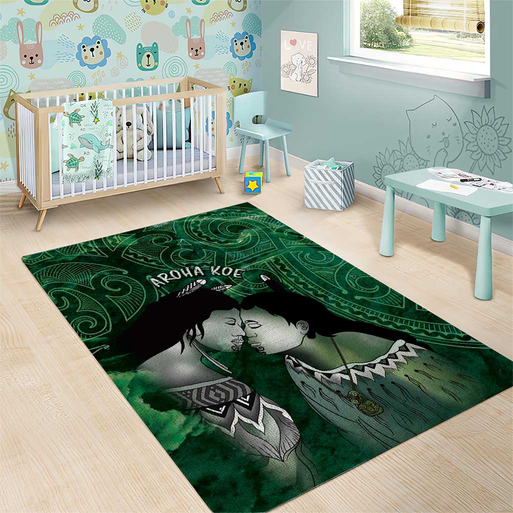New Zealand Aroha Koe Mama Area Rug Maori Hongi - Pounamu LT7 - Polynesian Pride