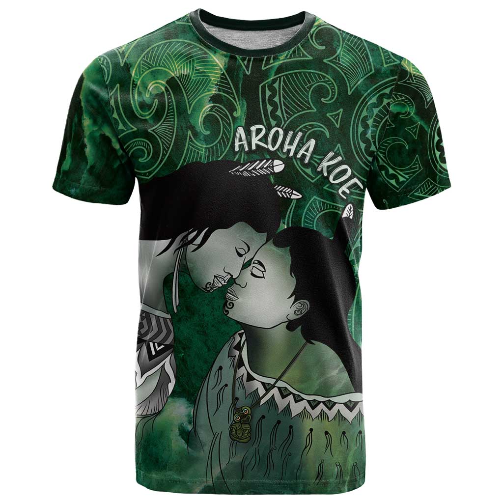 New Zealand Aroha Koe Mama T Shirt Maori Hongi - Pounamu