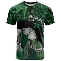 New Zealand Aroha Koe Mama T Shirt Maori Hongi - Pounamu