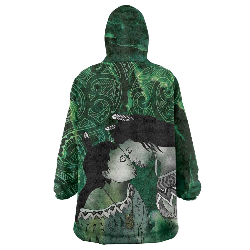 New Zealand Aroha Koe Mama Wearable Blanket Hoodie Maori Hongi - Pounamu LT7 - Polynesian Pride