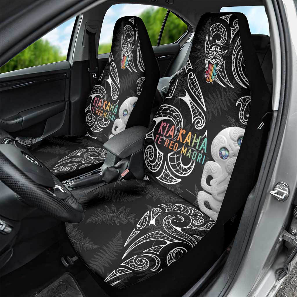 Kia Hara Te reo Maori Car Seat Cover Manaia Moko Pattern LT7 - Polynesian Pride