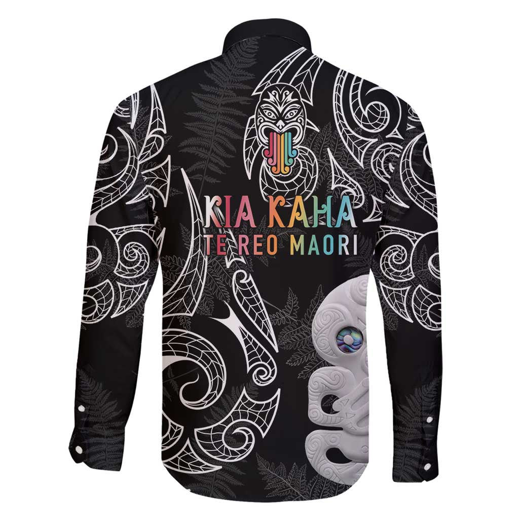 Kia Hara Te reo Maori Family Matching Long Sleeve Bodycon Dress and Hawaiian Shirt Manaia Moko Pattern LT7 - Polynesian Pride