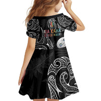 Kia Hara Te reo Maori Family Matching Short Sleeve Bodycon Dress and Hawaiian Shirt Manaia Moko Pattern LT7 - Polynesian Pride