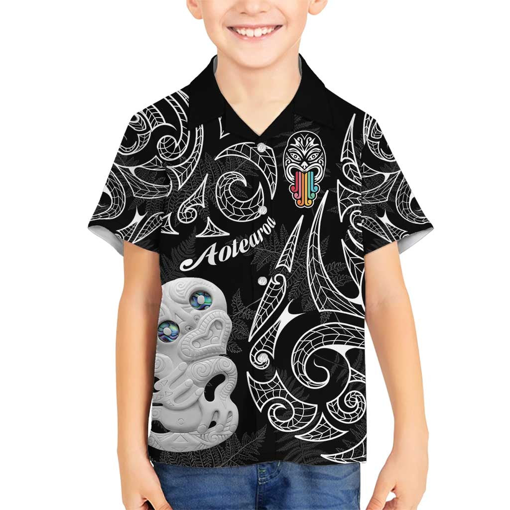 Kia Hara Te reo Maori Family Matching Summer Maxi Dress and Hawaiian Shirt Manaia Moko Pattern