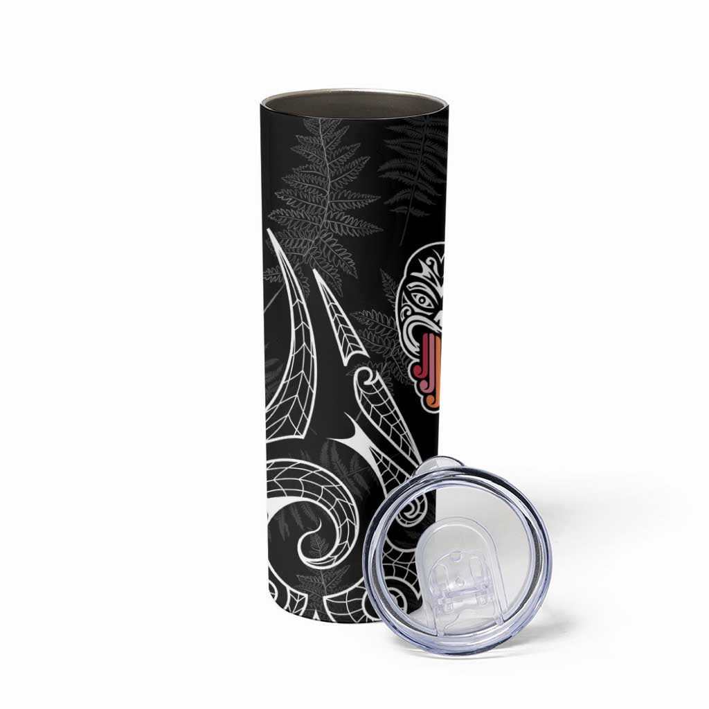 Kia Hara Te reo Maori Skinny Tumbler Manaia Moko Pattern LT7 - Polynesian Pride