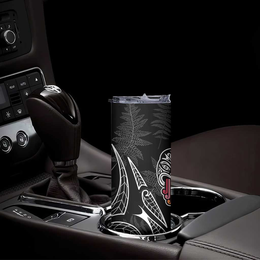 Kia Hara Te reo Maori Skinny Tumbler Manaia Moko Pattern LT7 - Polynesian Pride