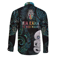 Kia Hara Te reo Maori Family Matching Long Sleeve Bodycon Dress and Hawaiian Shirt Manaia Moko Mix Paua Shell LT7 - Polynesian Pride