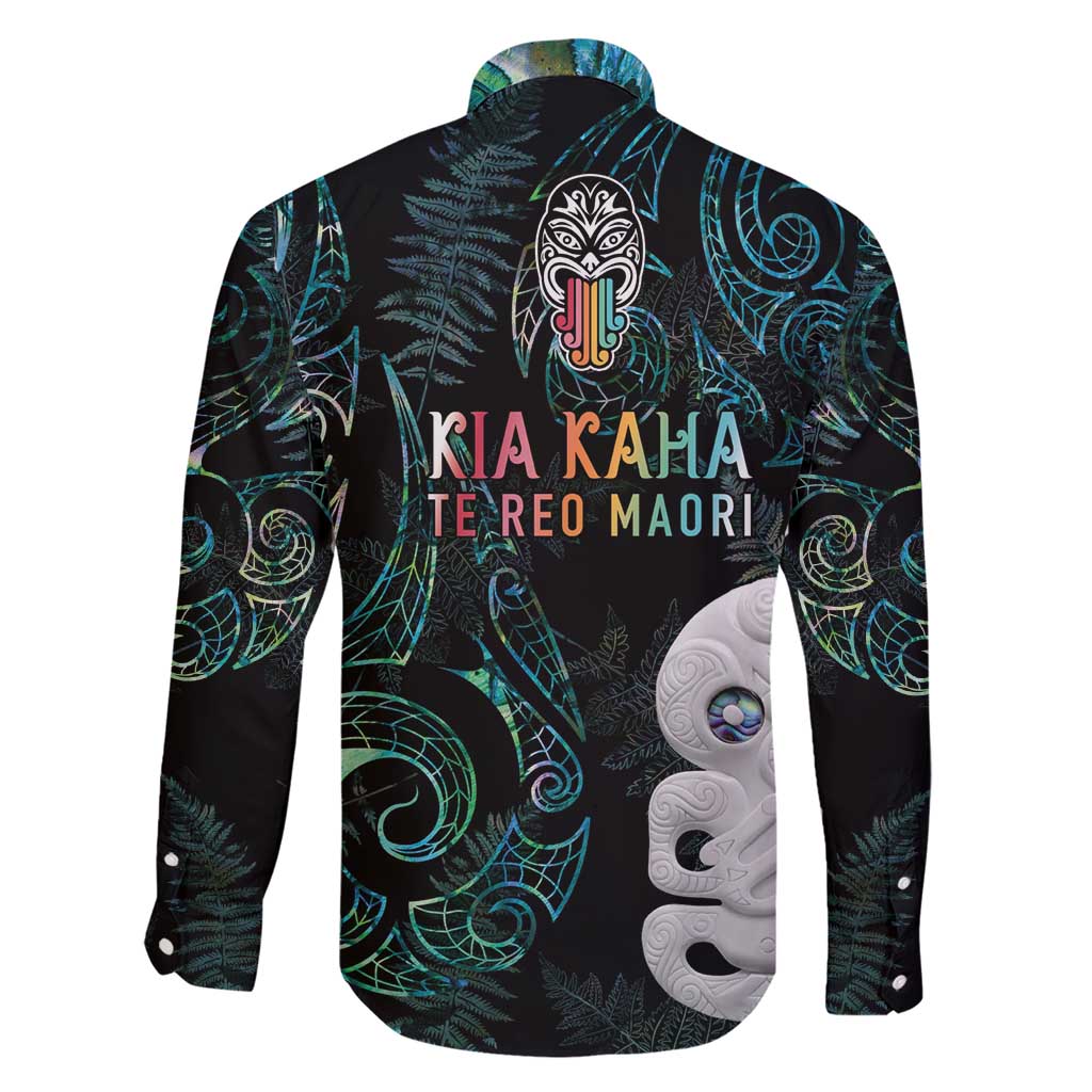 Kia Hara Te reo Maori Family Matching Short Sleeve Bodycon Dress and Hawaiian Shirt Manaia Moko Mix Paua Shell LT7 - Polynesian Pride