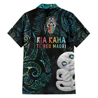 Kia Hara Te reo Maori Family Matching Summer Maxi Dress and Hawaiian Shirt Manaia Moko Mix Paua Shell LT7 - Polynesian Pride