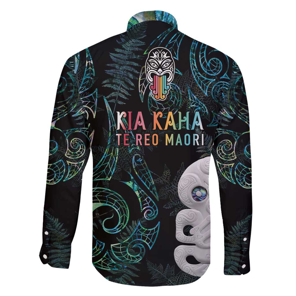 Kia Hara Te reo Maori Family Matching Tank Maxi Dress and Hawaiian Shirt Manaia Moko Mix Paua Shell LT7 - Polynesian Pride