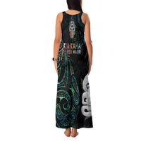 Kia Hara Te reo Maori Family Matching Tank Maxi Dress and Hawaiian Shirt Manaia Moko Mix Paua Shell LT7 - Polynesian Pride