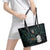 Kia Hara Te reo Maori Leather Tote Bag Manaia Moko Mix Paua Shell