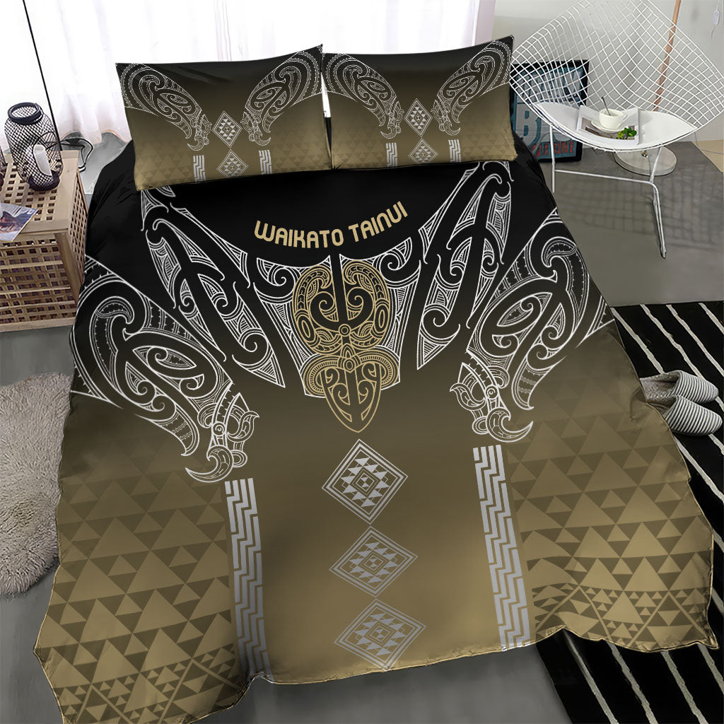 Aotearoa Maori Iwi Heritage Bedding Set Waikato Tainui Parauri LT7 - Polynesian Pride