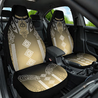 Aotearoa Maori Iwi Heritage Car Seat Cover Waikato Tainui Parauri LT7 One Size Earth Gold - Polynesian Pride