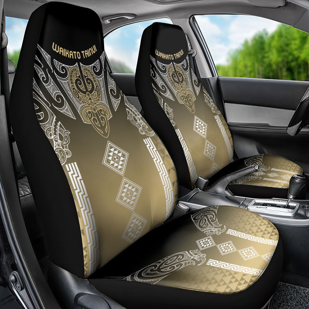 Aotearoa Maori Iwi Heritage Car Seat Cover Waikato Tainui Parauri LT7 - Polynesian Pride