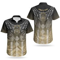 Aotearoa Maori Iwi Heritage Couples Matching Summer Maxi Dress and Hawaiian Shirt Waikato Tainui Parauri LT7 - Polynesian Pride