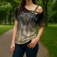 Aotearoa Maori Iwi Heritage Cross Shoulder Shirt Waikato Tainui Parauri LT7 - Polynesian Pride