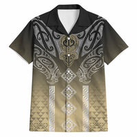 Aotearoa Maori Iwi Heritage Hawaiian Shirt Waikato Tainui Parauri LT7 Earth Gold - Polynesian Pride