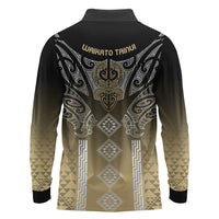 Aotearoa Maori Iwi Heritage Long Sleeve Polo Shirt Waikato Tainui Parauri LT7 - Polynesian Pride