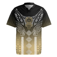 Aotearoa Maori Iwi Heritage Rugby Jersey Waikato Tainui Parauri LT7 Earth Gold - Polynesian Pride