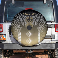 Aotearoa Maori Iwi Heritage Spare Tire Cover Waikato Tainui Parauri LT7 Earth Gold - Polynesian Pride
