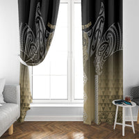 Aotearoa Maori Iwi Heritage Window Curtain Waikato Tainui Parauri LT7 - Polynesian Pride