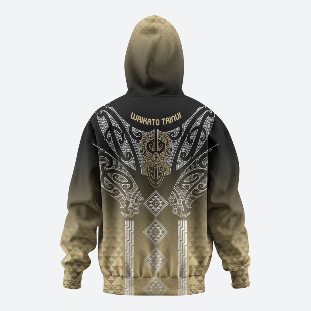 Aotearoa Maori Iwi Heritage Zip Hoodie Waikato Tainui Parauri LT7 - Polynesian Pride