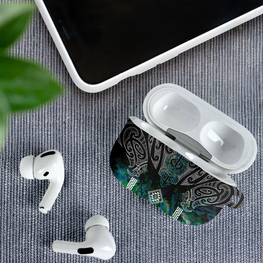 Aotearoa Maori Iwi Heritage AirPods Case Ngati Kahungunu Paua Shell Turquoise LT7 - Polynesian Pride