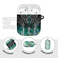 Aotearoa Maori Iwi Heritage AirPods Case Ngati Kahungunu Paua Shell Turquoise LT7 - Polynesian Pride