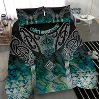 Aotearoa Maori Iwi Heritage Bedding Set Ngati Kahungunu Paua Shell Turquoise LT7 - Polynesian Pride