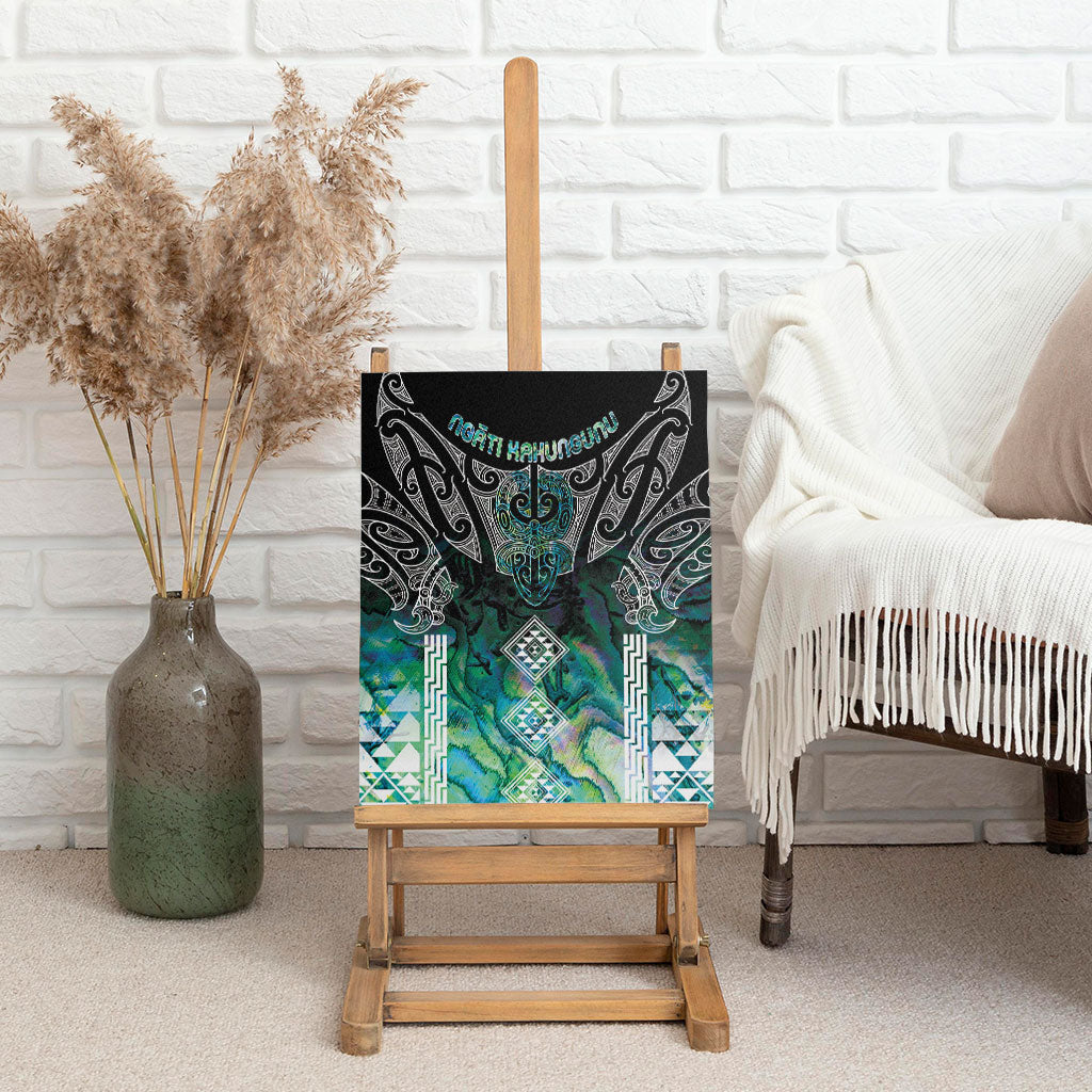Aotearoa Maori Iwi Heritage Canvas Wall Art Ngati Kahungunu Paua Shell Turquoise LT7 - Polynesian Pride