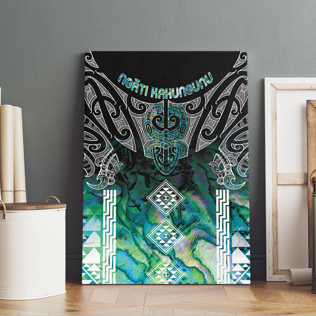 Aotearoa Maori Iwi Heritage Canvas Wall Art Ngati Kahungunu Paua Shell Turquoise LT7 - Polynesian Pride