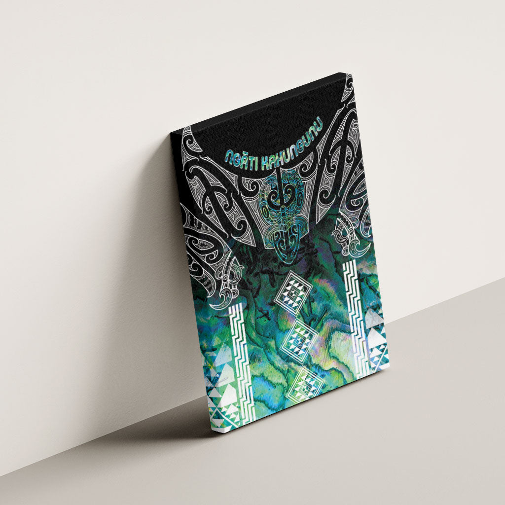 Aotearoa Maori Iwi Heritage Canvas Wall Art Ngati Kahungunu Paua Shell Turquoise LT7 - Polynesian Pride