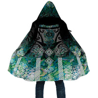 Aotearoa Maori Iwi Heritage Cloak Ngati Kahungunu Paua Shell Turquoise LT7 Unisex Green Blue - Polynesian Pride