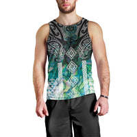 Aotearoa Maori Iwi Heritage Men Tank Top Ngati Kahungunu Paua Shell Turquoise LT7 - Polynesian Pride