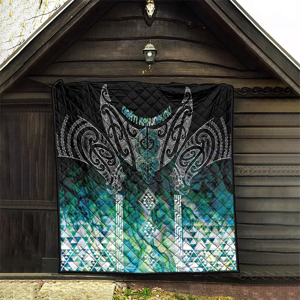 Aotearoa Maori Iwi Heritage Quilt Ngati Kahungunu Paua Shell Turquoise LT7 - Polynesian Pride