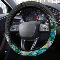 Aotearoa Maori Iwi Heritage Steering Wheel Cover Ngati Kahungunu Paua Shell Turquoise LT7 - Polynesian Pride