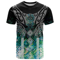 Aotearoa Maori Iwi Heritage T Shirt Ngati Kahungunu Paua Shell Turquoise LT7 Green Blue - Polynesian Pride
