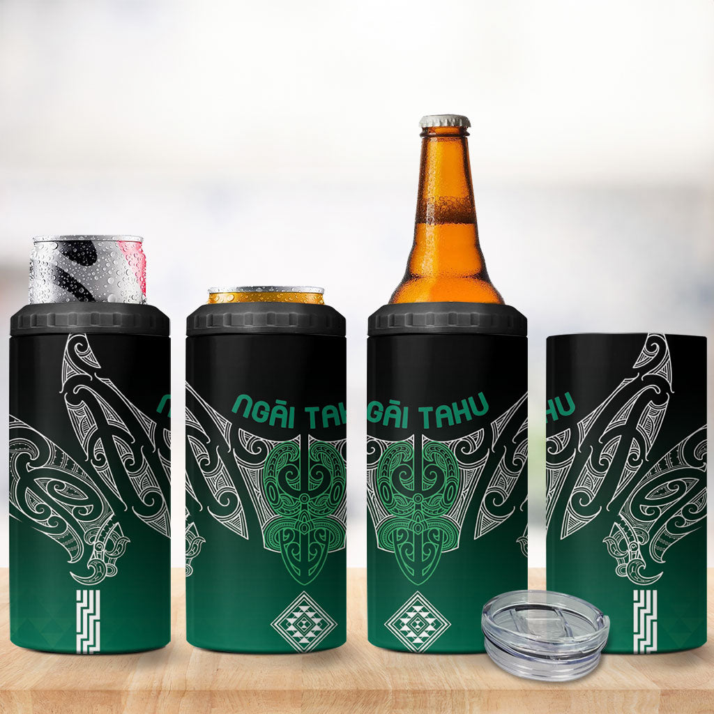 Aotearoa Maori Iwi Heritage 4 in 1 Can Cooler Tumbler Ngai Tahu Pounamu Green LT7 - Polynesian Pride