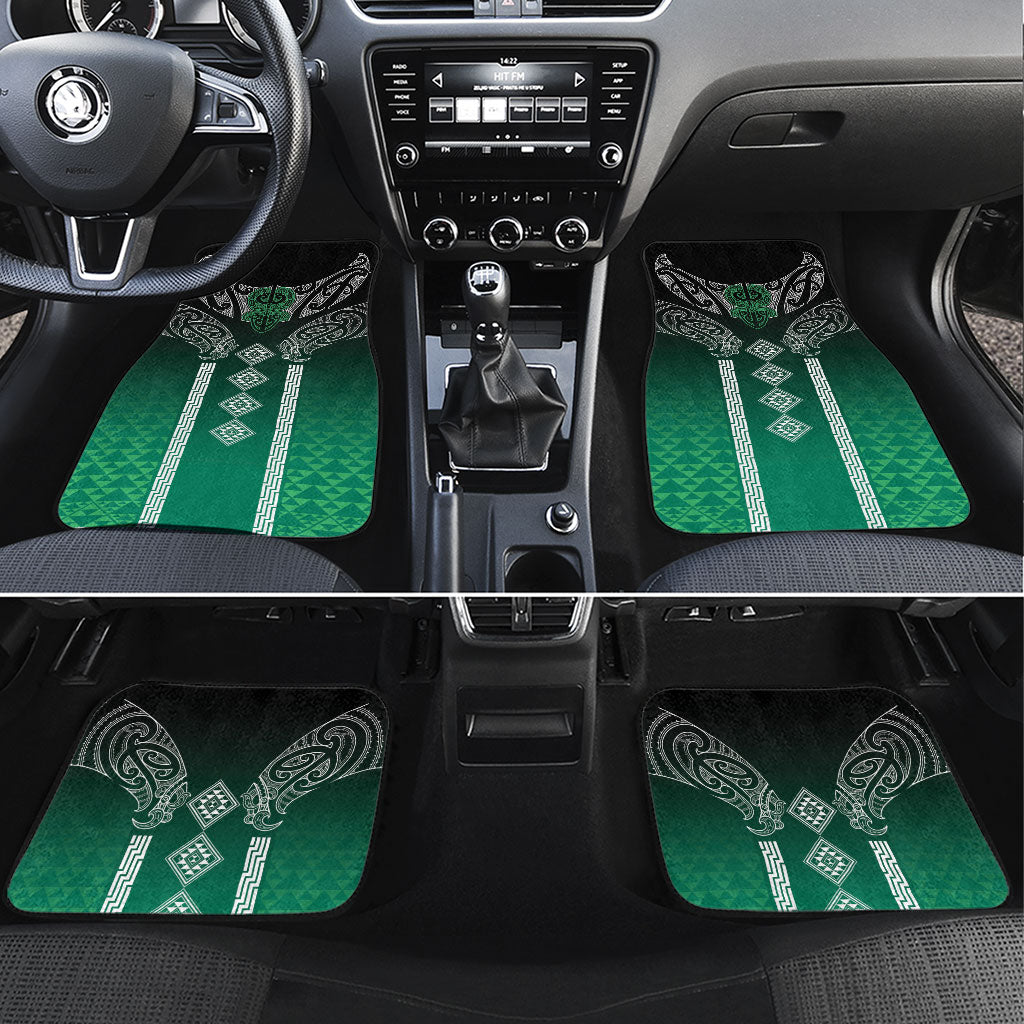 Aotearoa Maori Iwi Heritage Car Mats Ngai Tahu Pounamu Green LT7 Set 4pcs Jade Green - Polynesian Pride