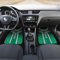 Aotearoa Maori Iwi Heritage Car Mats Ngai Tahu Pounamu Green LT7 Set 2pcs - Front Jade Green - Polynesian Pride