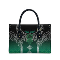 Aotearoa Maori Iwi Heritage Leather Bag Ngai Tahu Pounamu Green LT7 - Polynesian Pride