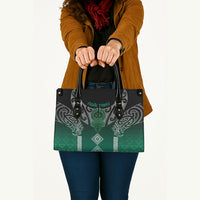 Aotearoa Maori Iwi Heritage Leather Bag Ngai Tahu Pounamu Green LT7 - Polynesian Pride