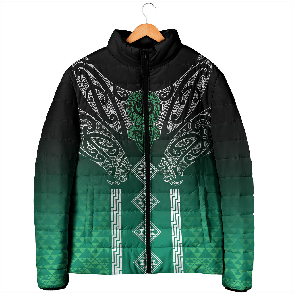 Aotearoa Maori Iwi Heritage Padded Jacket Ngai Tahu Pounamu Green LT7 - Polynesian Pride