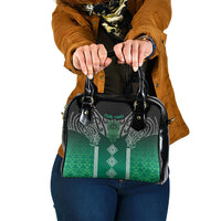 Aotearoa Maori Iwi Heritage Shoulder Handbag Ngai Tahu Pounamu Green LT7 One Size Jade Green - Polynesian Pride